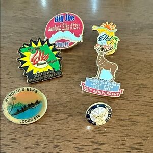 Elks Lodge Collectible Pins Set